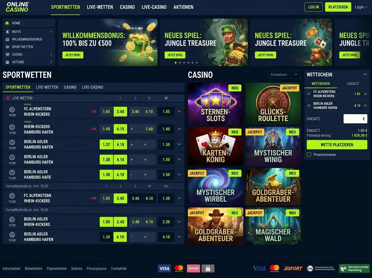 Oha — Spiele und Quoten